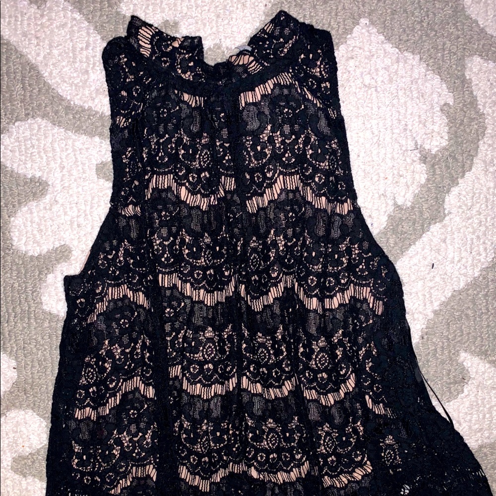 Classy black lace shirt from Fire Los Angeles